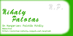 mihaly palotas business card