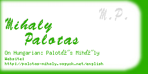 mihaly palotas business card